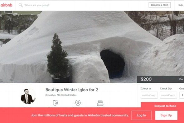 Airbnb took down the listing, saying it did not meet its standards.