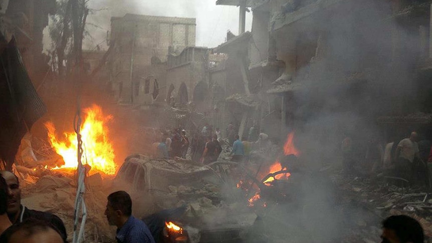 Car bomb strikes Damascus peace