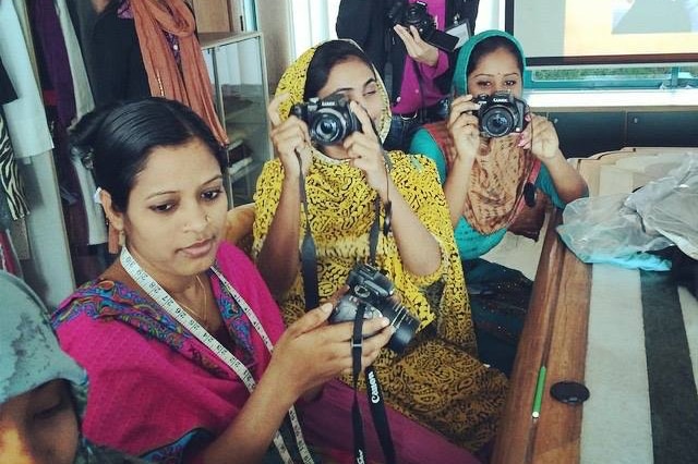 Lensational photographers in Bangladesh receive cameras and training.