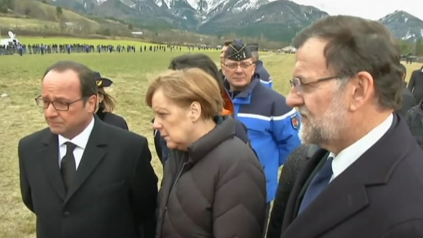 Francois Hollande, Angela Merkel and Mariano Rajoy