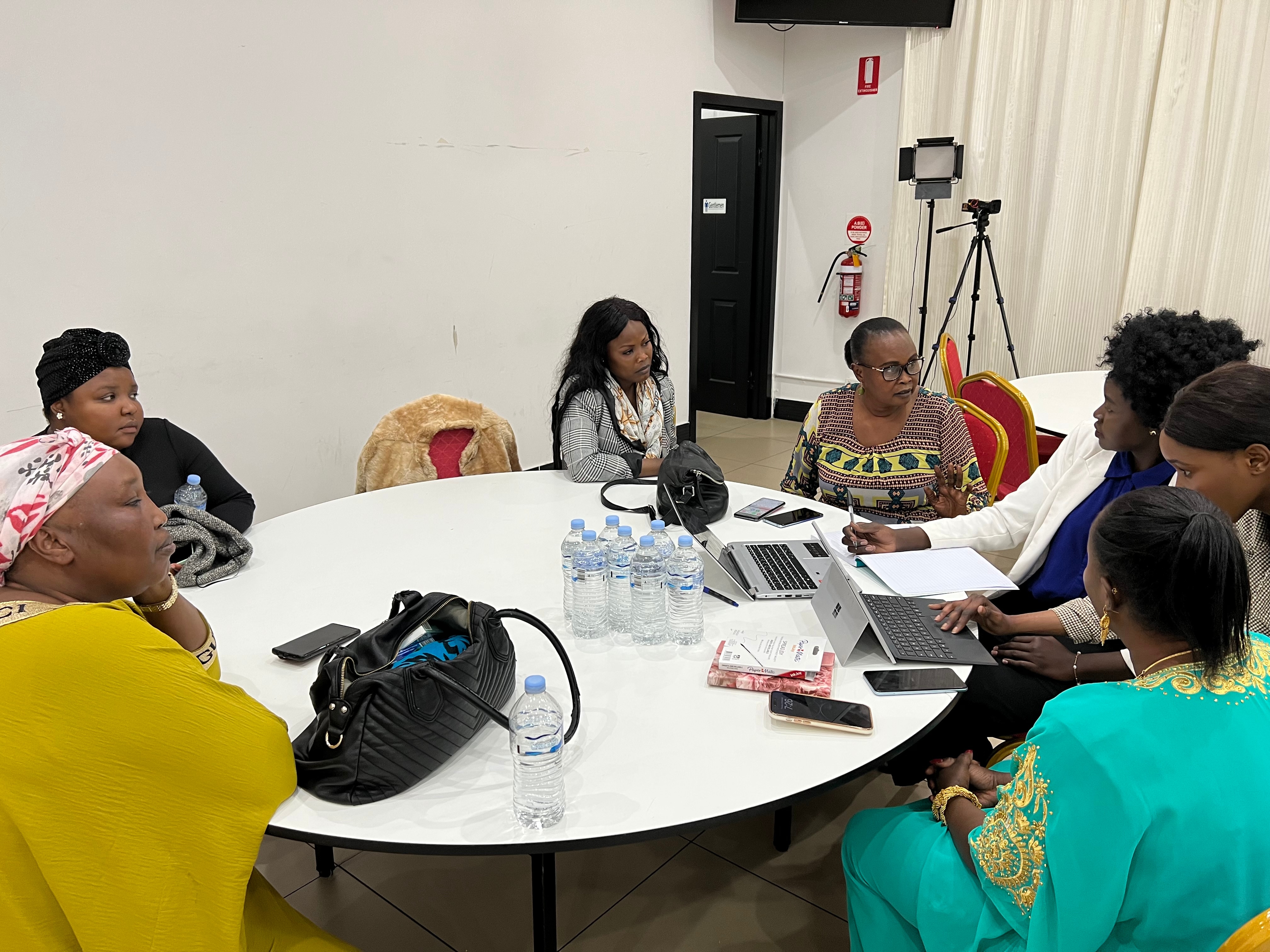 A group of Afro-Australian mothers.