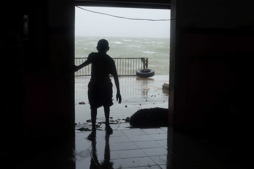 Boy returns home after Tropical Cyclone Pam