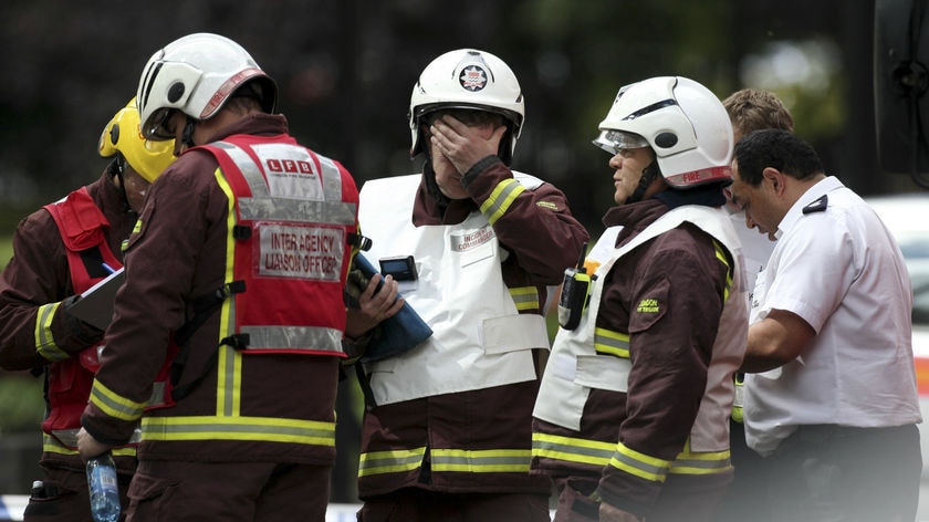 Emergency services workers investigate second London bomb threat