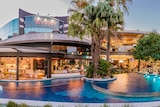 A wide photo of the outdoor mall section of Westfield Garden City in Brisbane