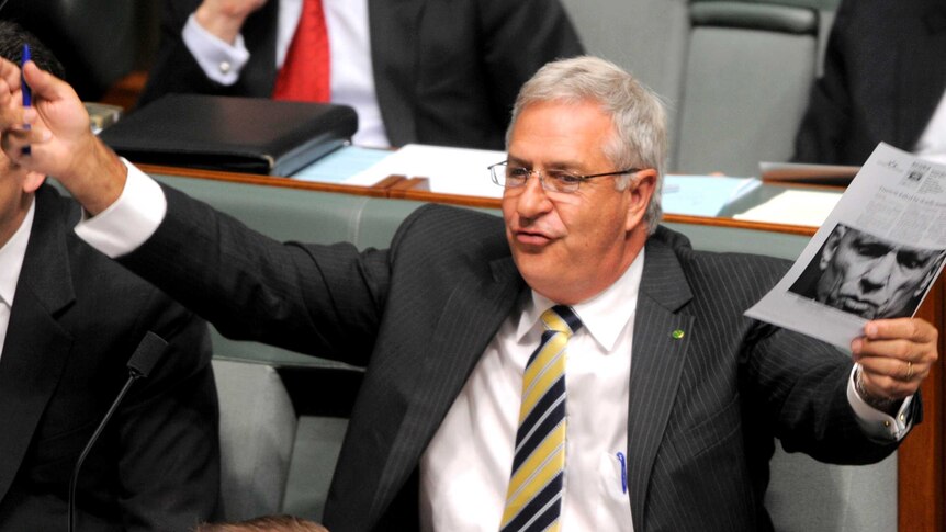 Don Randall on the attack during Question Time