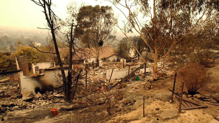 Fire damaged house in Chapman.