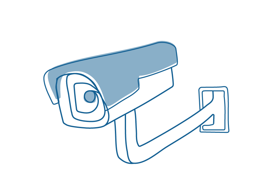An illustration of a surveillance camera.