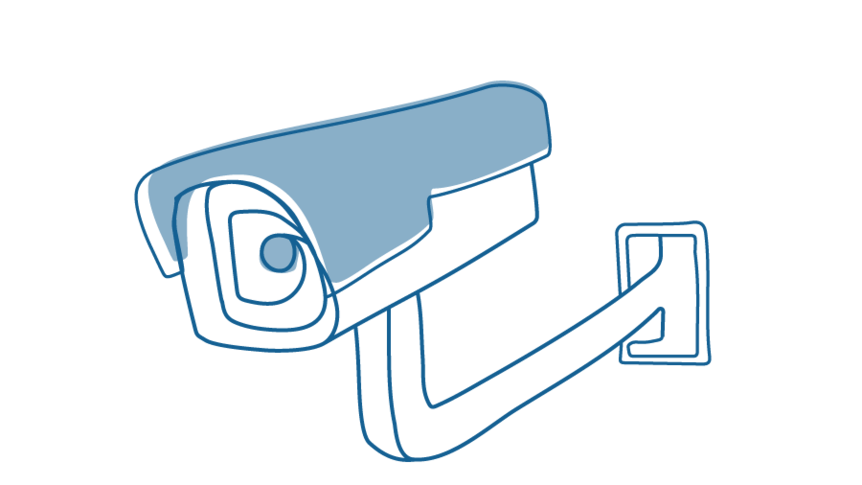 An illustration of a surveillance camera.