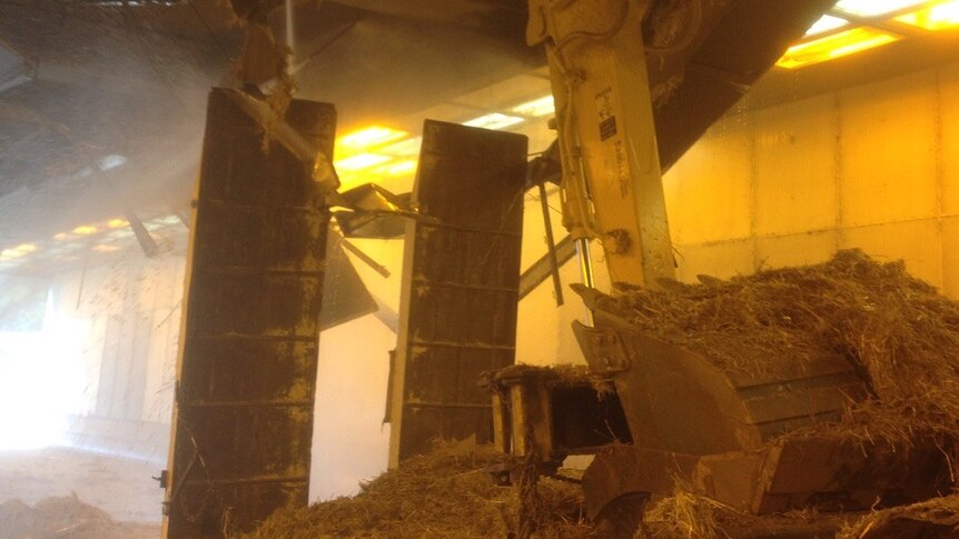 Damage caused by truck smashing into tunnel