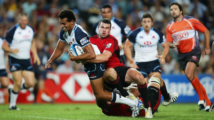 Ben Volavola showed glimpses of his talent during the Waratahs' run-out against the Crusaders.