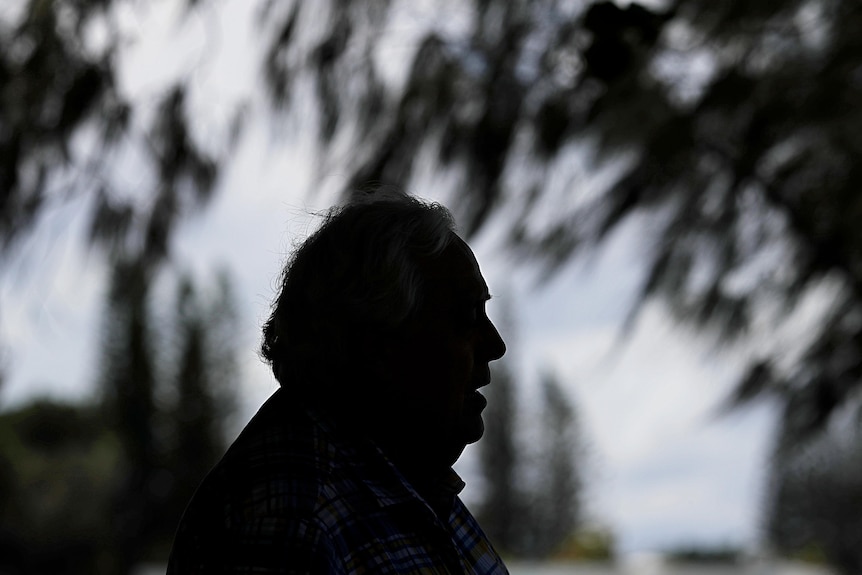 Clive Palmer in silhouette