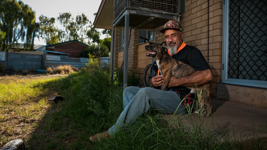 Nigel with his dog.