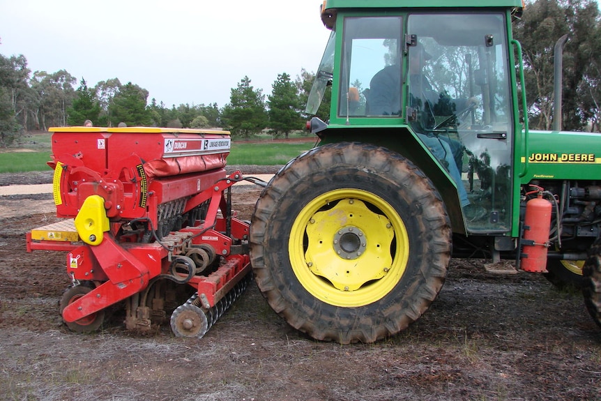Tractor and seeder