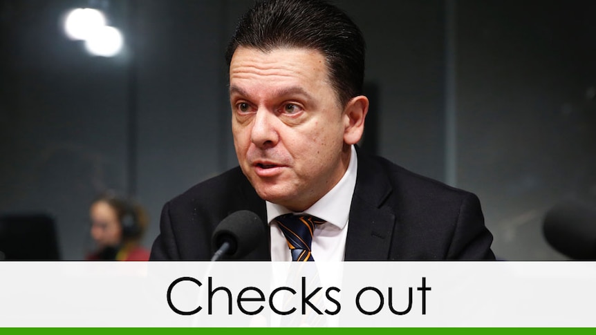 nick xenophon verdict checks out green