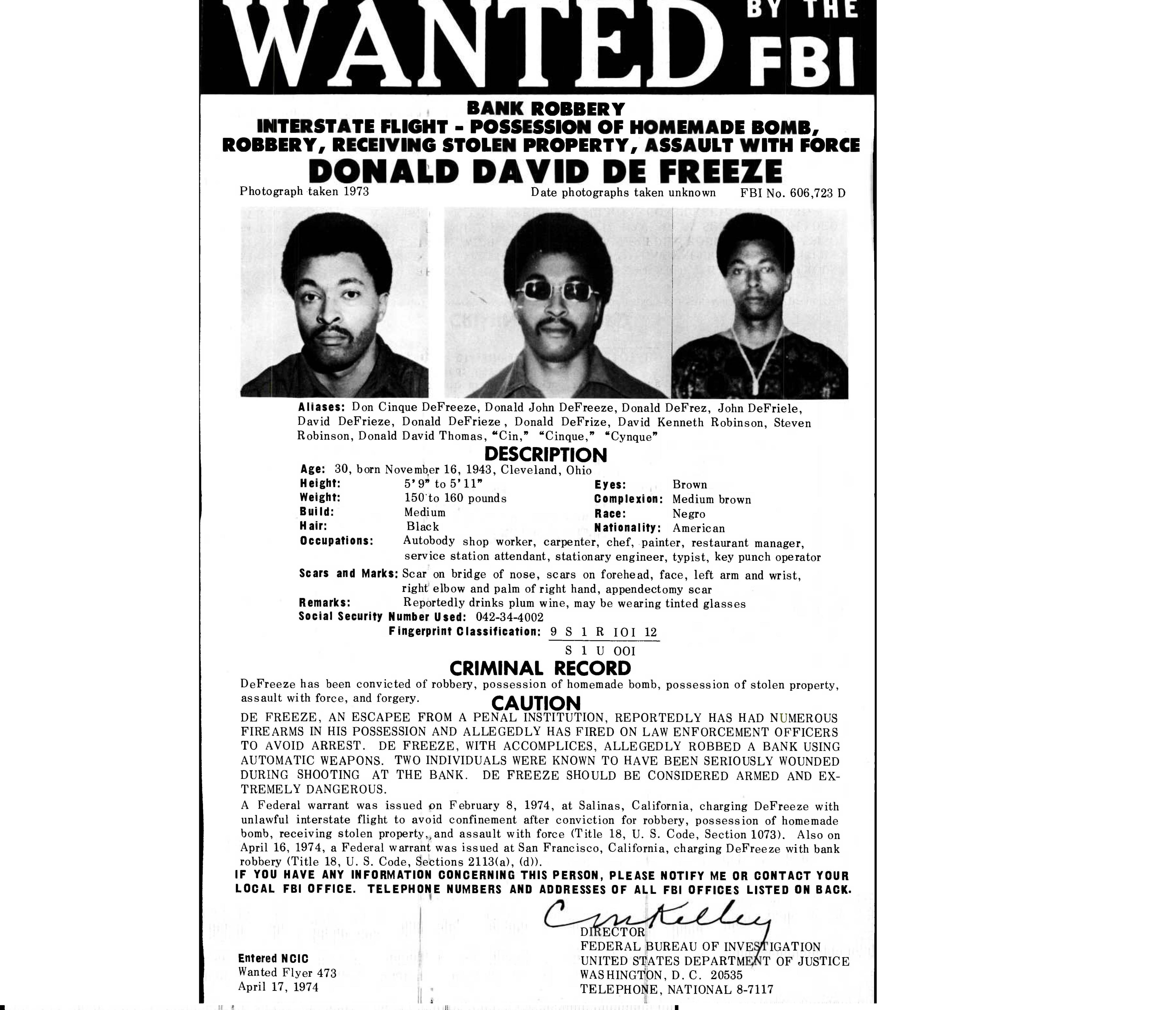 A black and white wanted poster 