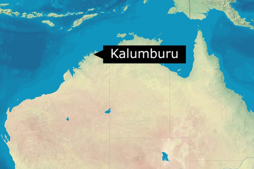 A map with word Kalumburu pinpointed on the NW coast.