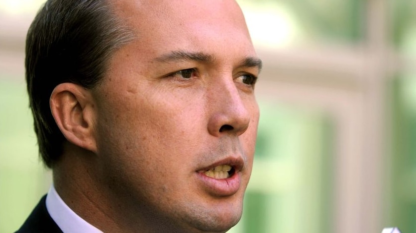 Opposition health spokesman Peter Dutton speaks during a press conference in Canberra on September 25, 2008.