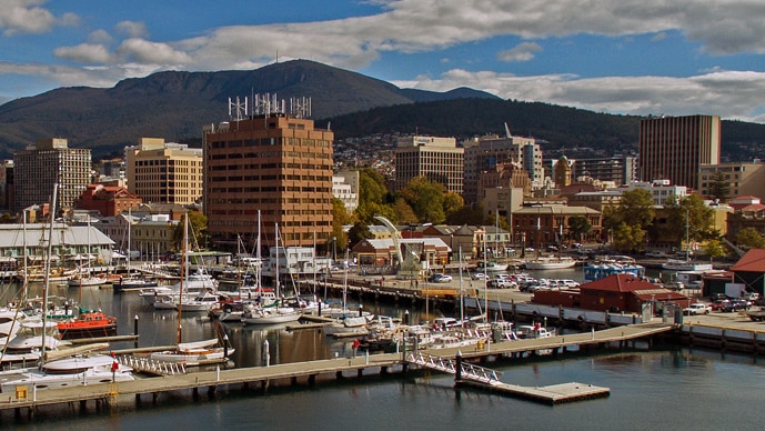 Hobart city and waterfront