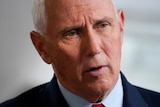 A close up portrait image of Mike Pence 