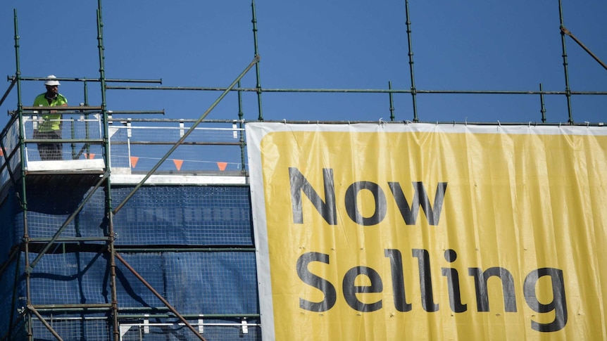 A worker on a Canberra construction site