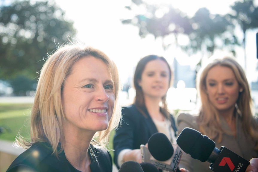 Danni Roche arrives at Museum of Contemporary Art in Sydney ahead of the election for AOC president.