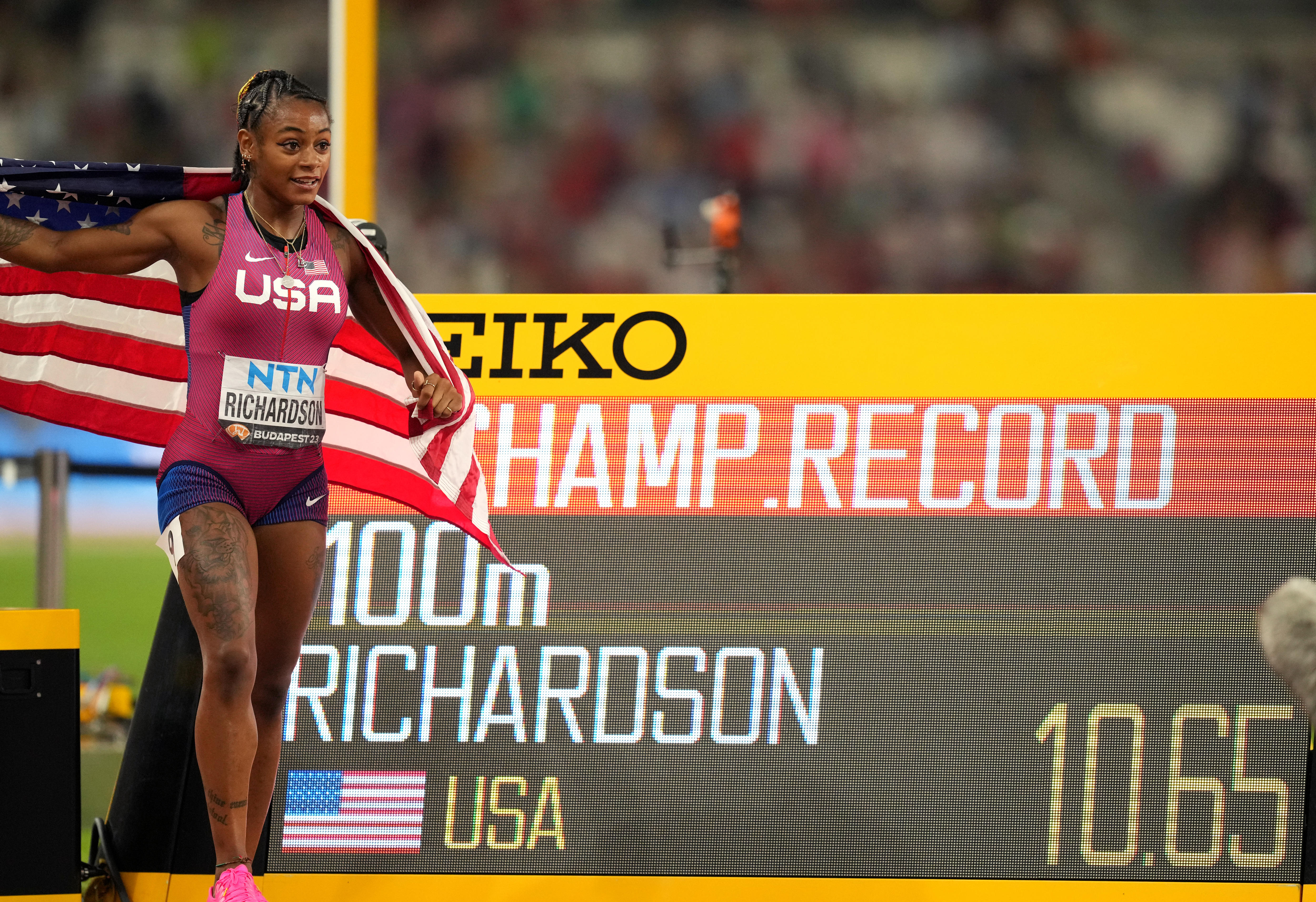 Sha'Carri Richardson's Record-breaking Run Takes 100m Gold At World ...