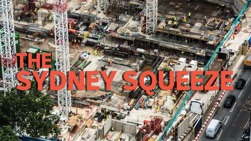 Sydney Squeeze campaign image with construction crane