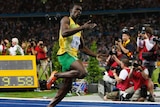 Usain Bolt shatters the 100m world record in 9.58 seconds in 2009.