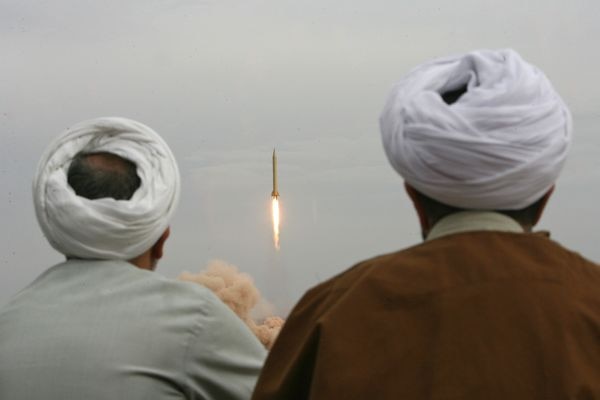 A Shahab-3 long-range ballistic missile is fired