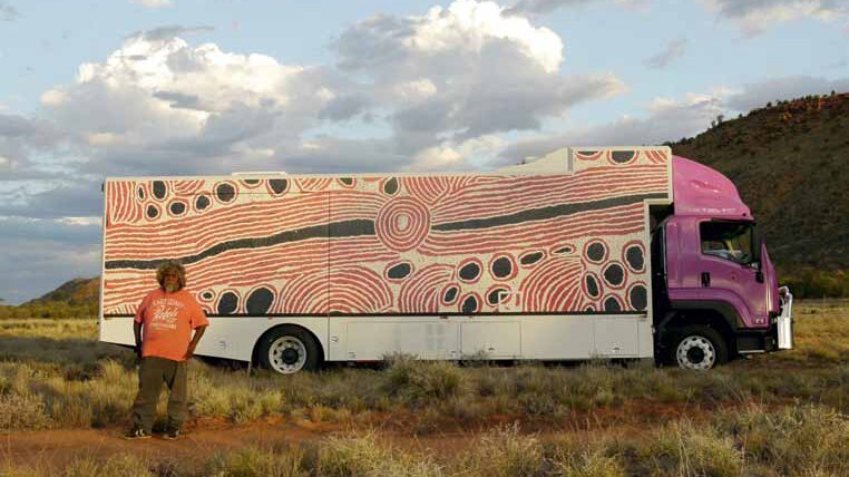 The Purple Truck, mobile dialysis unit used by Central Australia's Purple House.