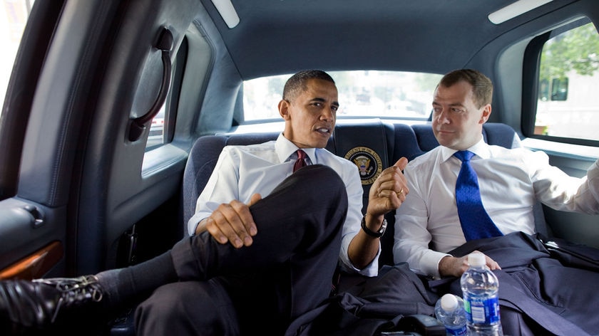 Barack Obama and Dmitry Medvedev