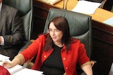 Tasmanian Health Minister Michelle O'Byrne sits in Parliament