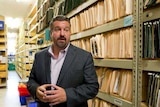 John Rogers inside his archive centre