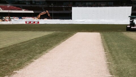 The new pitch at Adelaide Oval is ready for the return of cricket, when SA plays WA in a Sheffield Shield match this week.