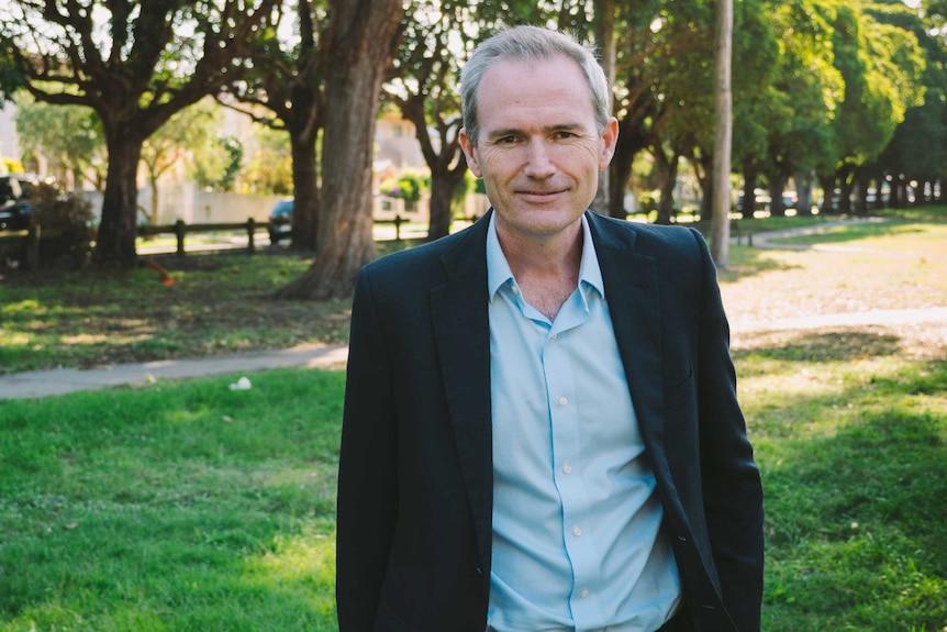 David Coleman at a park in his electorate