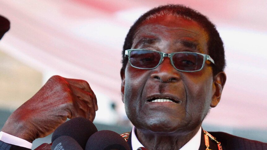 Robert Mugabe speaks after election victory