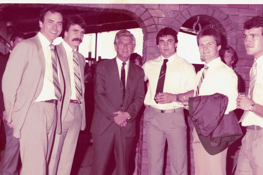 Bob Hawke at the opening of the Leagues Club in 1985.