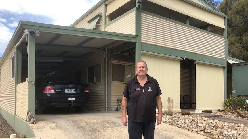 Garry Saville outside his home in Elmhurst, Victoria.