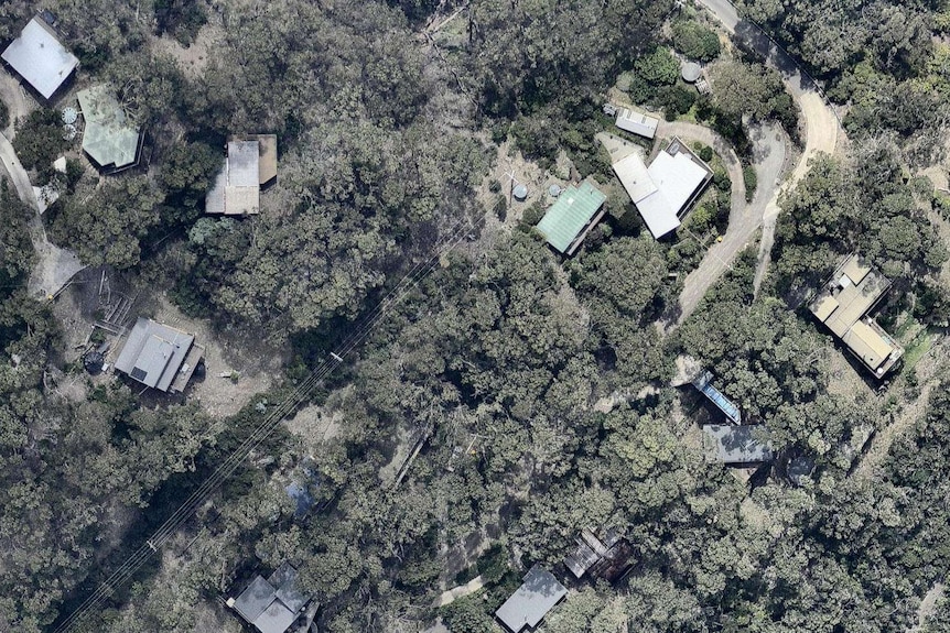 Houses in Wye River before the Christmas Day bushfires.