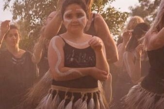 Aboriginal women from across NSW dance at the Wagga Wagga Corroboree. Organisers hope to make it an annual event.