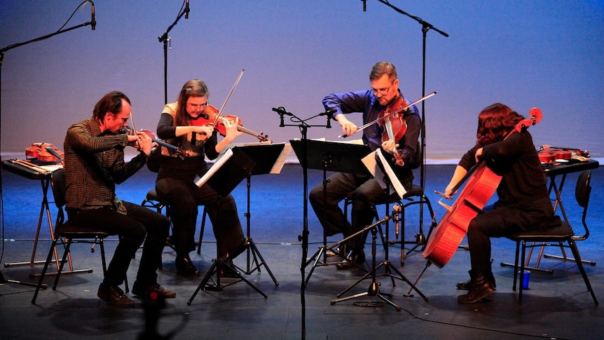 Argonaut Quartet (L-R): Erkki Veltheim, Lizzy Welsh, Graeme Jennings, Judith Hamann. (Photo Jason Tavener)