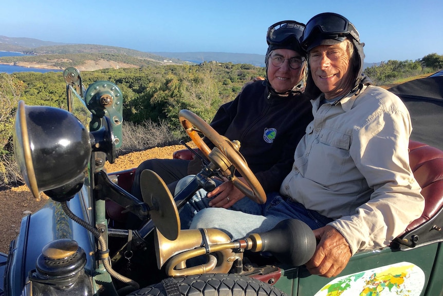 The couple have driven 130,000km in their classic car