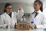 High school science students Simran Rajpal and Janet Zhong