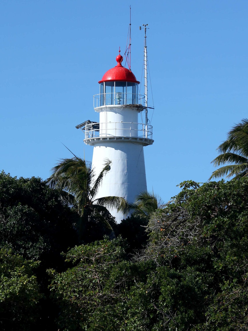 The lighthouse on Low Island which is part of the Low Isles off the coast of Port Douglas in far north Queensland.