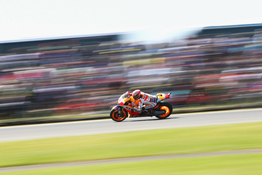 Marc Marquez races at Australian MotoGP