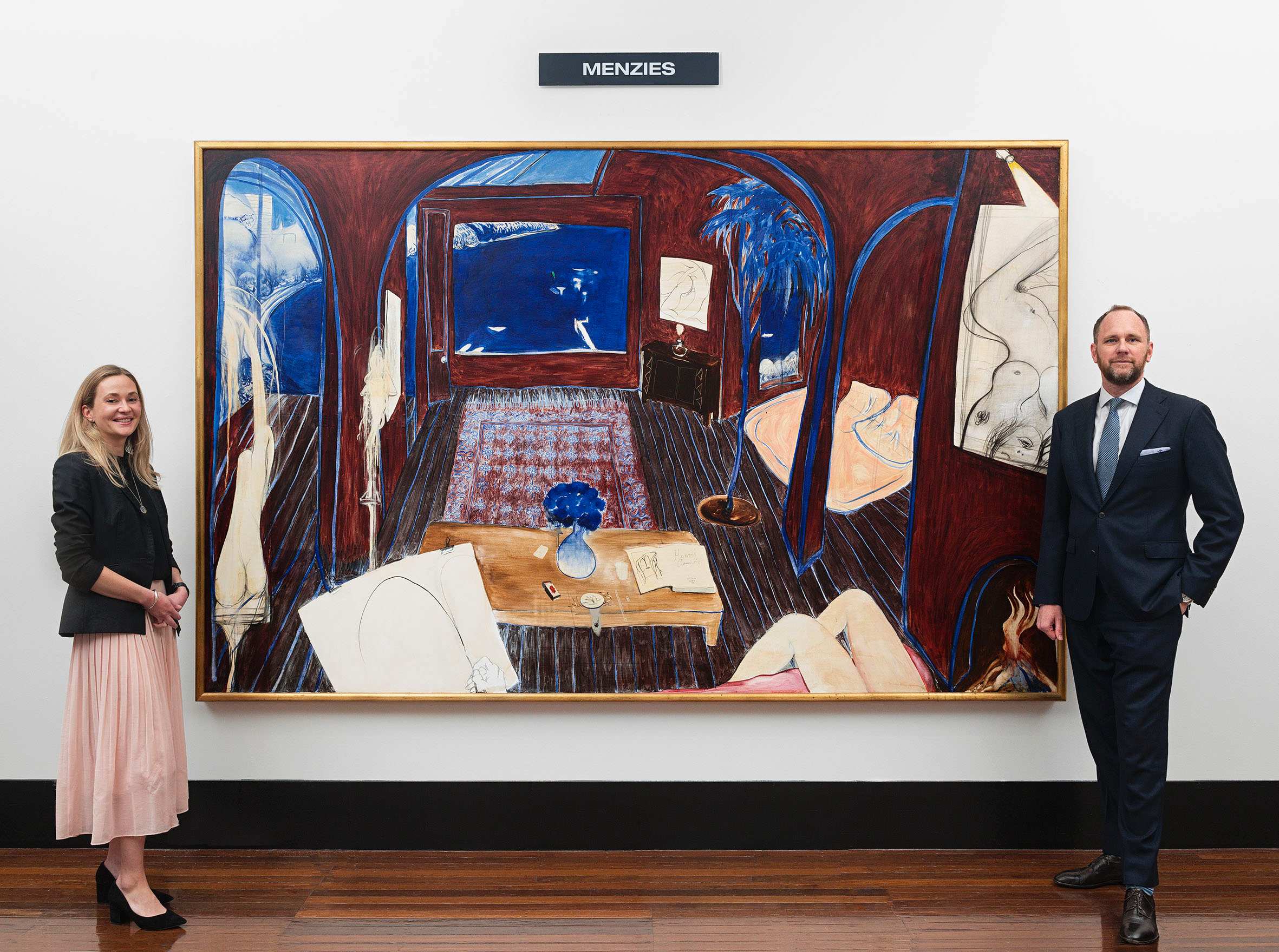 Brett Whiteley painting breaks Australian art auction record, selling