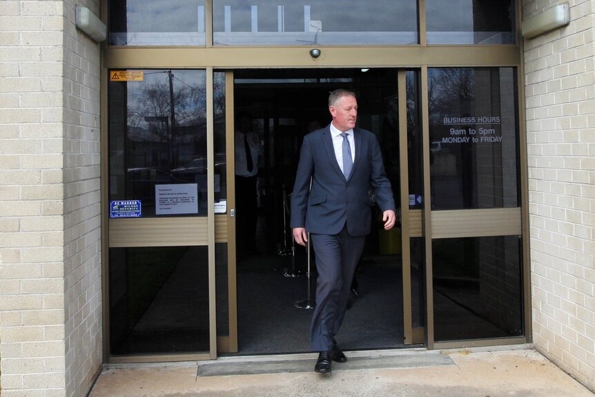 Troy Bell leaves the Mount Gambier Magistrates Court