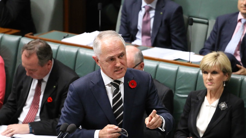 Malcolm Turnbull speaks during Question Time, Monday November 9, 2015.