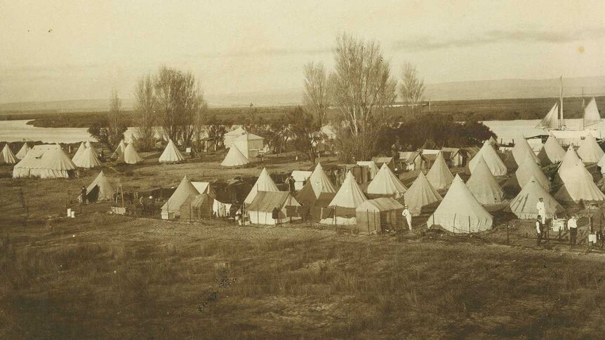 Torrens Island camp during WWI