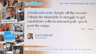 Tweet from Barry O'Farrell to Latika Bourke (www.twitter.com) 340